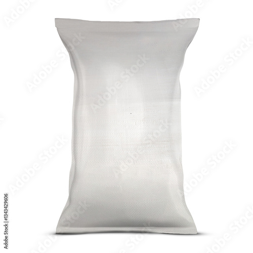 Plastic Bag Mockup, 25 kg Bag Mockup, Sand bag or white plastic canvas sack for rice or agriculture product