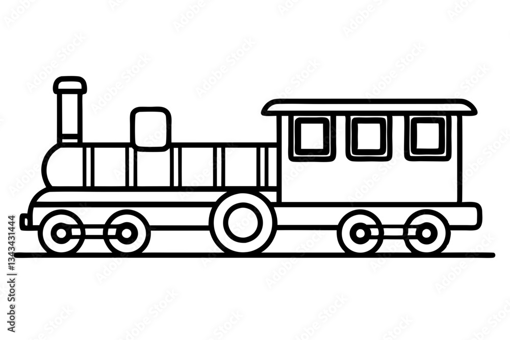 american old train icon line art silhouette vector illustration american old train icon line art silhouette vector illustration