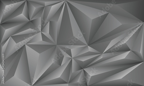 green gray background with 3D triangle pattern