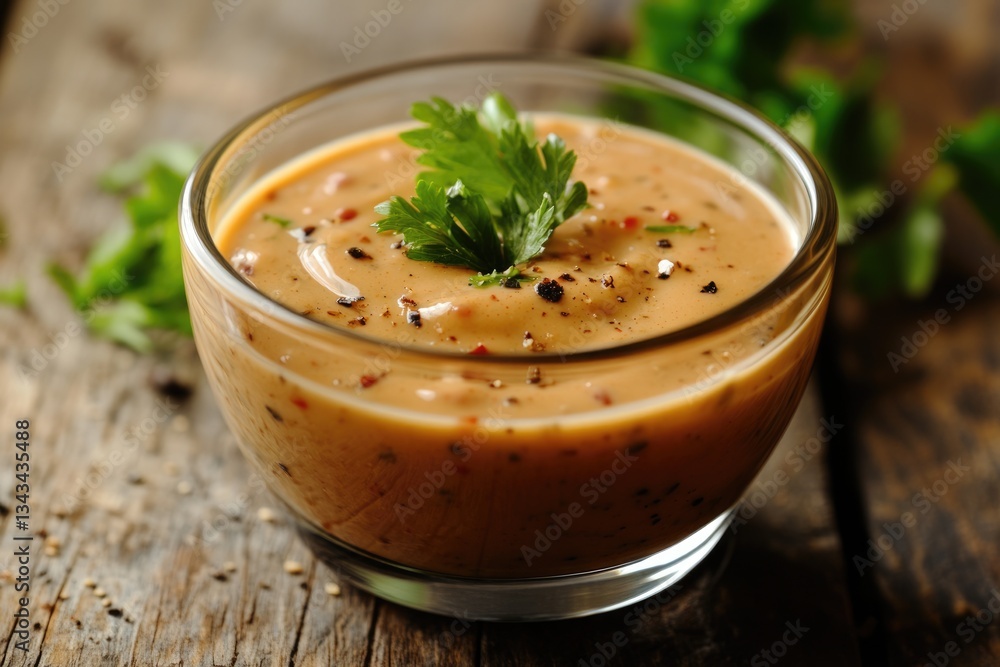 Thousand Island Dressing. Gourmet Salad Dressing Sauce for Epicurean Cuisine Thousand Island Dressing. Gourmet Salad Dressing Sauce for Epicurean Cuisine