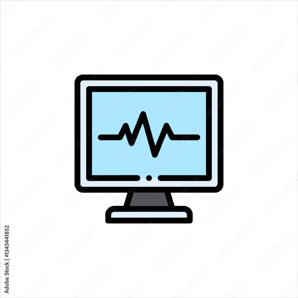 computer monitor with arrow computer monitor with arrow