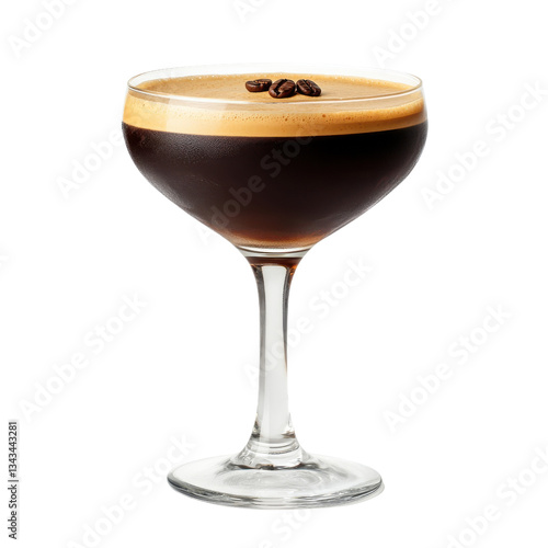 A beautifully crafted espresso martini served in a stylish glass.