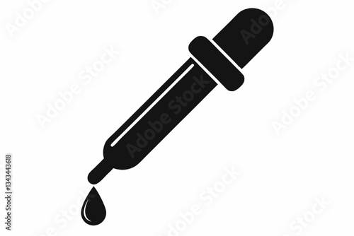 dropper icon line art silhouette vector illustration
