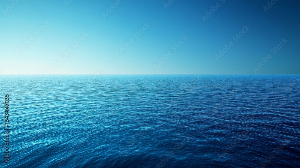 Obraz premium Vibrant Blue Gradient Canvas of Pure Azure Water Surface