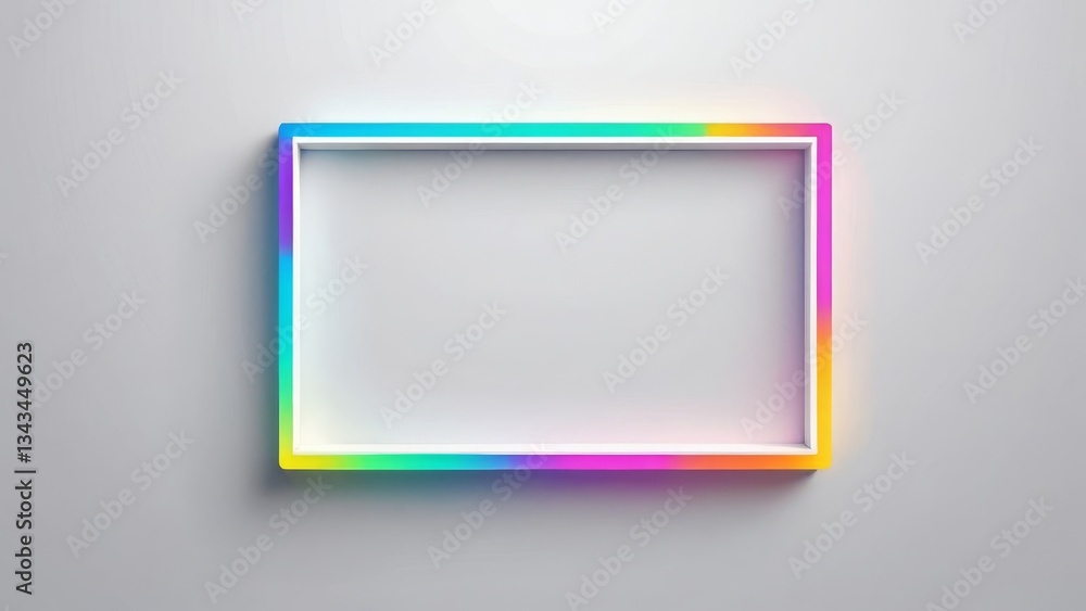 Bright frame with multicolor edges, symbolizing modern design and diversity Bright frame with multicolor edges, symbolizing modern design and diversity