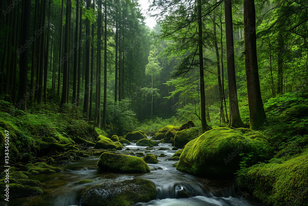 Fototapeta premium The perfect balance of flora and fauna in a natural paradise