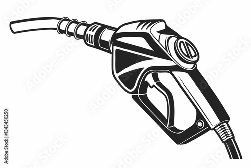 fuel dispenser line art silhouette vector illustration