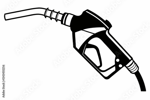 fuel dispenser line art silhouette vector illustration