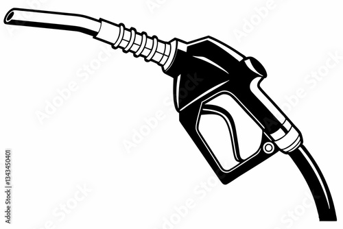 fuel dispenser line art silhouette vector illustration