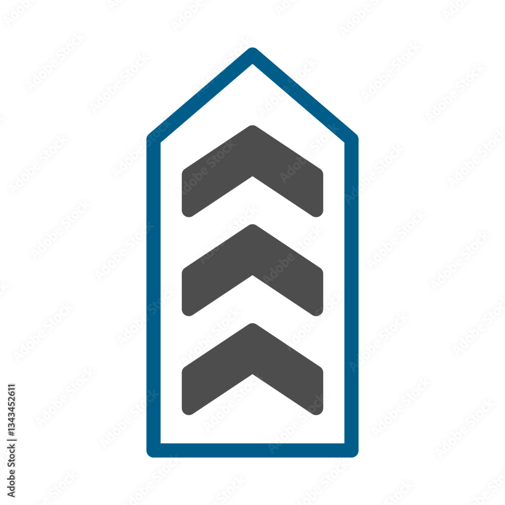 Chevron graphic element with forward direction Chevron graphic element with forward direction