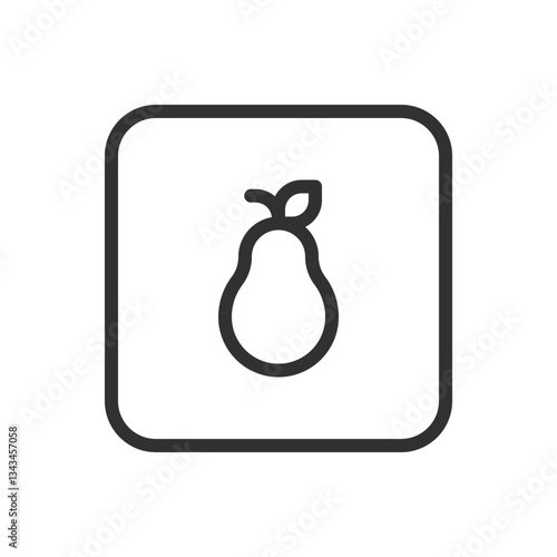 Pear Icon - Modern Simple Flat Vector for Web and Mobile
