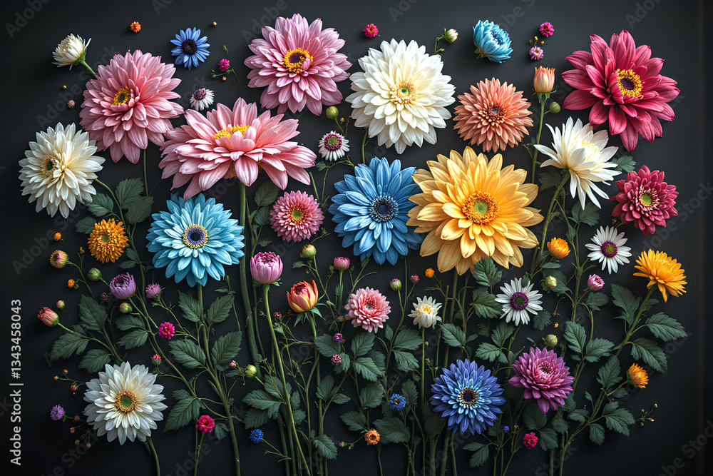 Fototapeta premium colorful flowers background