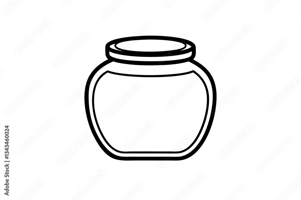 jar icon line art silhouette vector illustration jar icon line art silhouette vector illustration