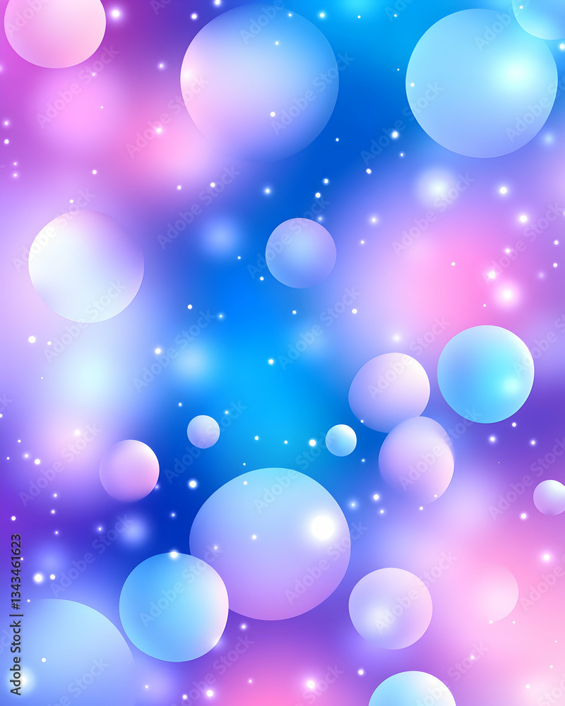 Abstract pastel background with glowing circles and sparkles Abstract pastel background with glowing circles and sparkles
