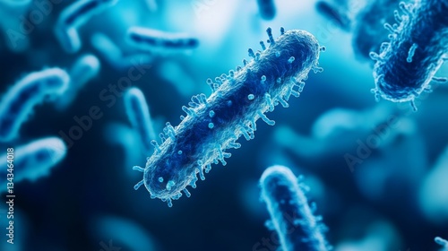 Microscopic View of Lactobacillus Reuteri Bacteria in the Gut