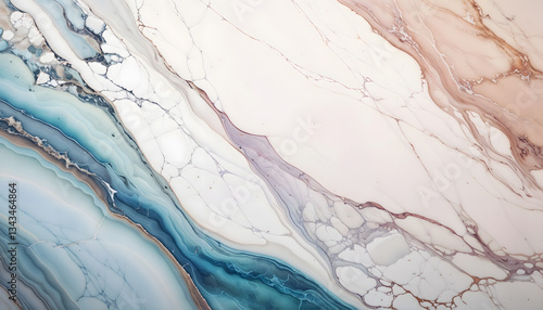 An abstract marble texture with flowing veins accentuates fluid movement, blending dreamy hues in a modern, elegant aesthetic that evokes sophistication and artistic charm