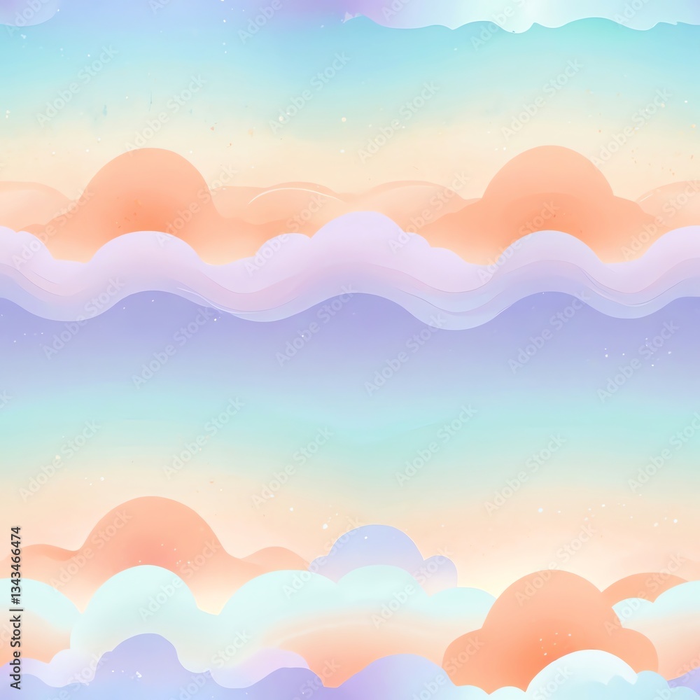Pastel Dreamland: A Serene Abstract Landscape of Clouds and Sky Pastel Dreamland: A Serene Abstract Landscape of Clouds and Sky