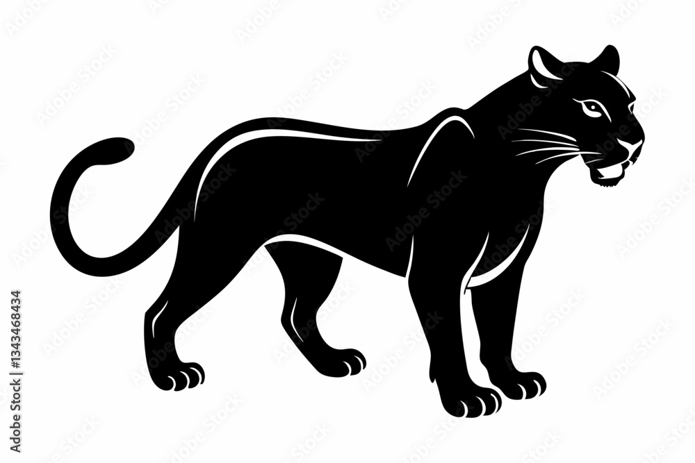 puma line art silhouette vector illustration puma line art silhouette vector illustration