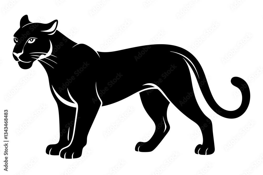 puma line art silhouette vector illustration puma line art silhouette vector illustration