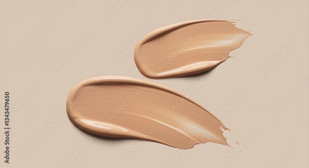 Smooth foundation strokes on neutral backdrop. Smooth foundation strokes on neutral backdrop.