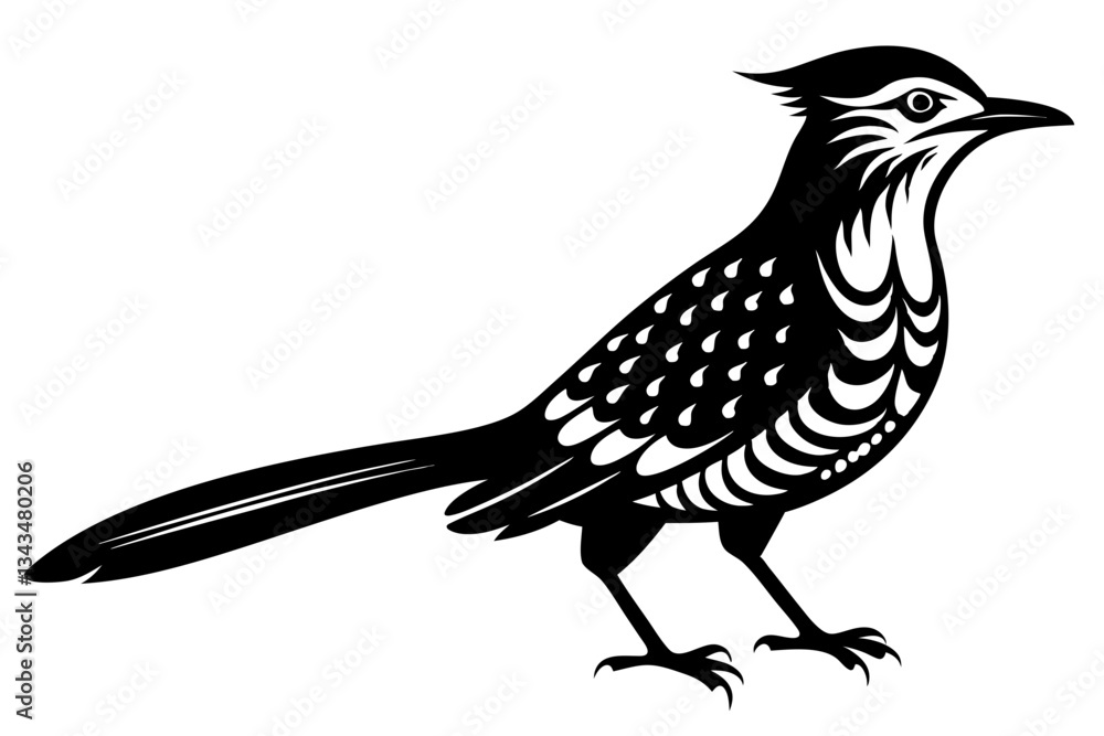 Fototapeta premium wryneck bird line art silhouette vector illustration