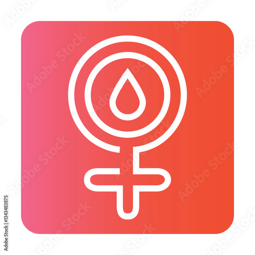 Female symbol Venus line black icon. Vector isolated button.