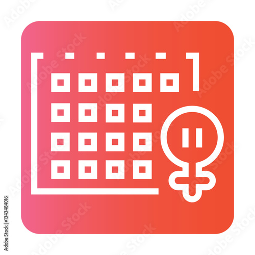 Menopause line color icon. Vector isolated button.