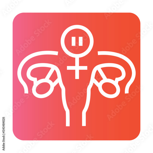 Menopause line color icon. Vector isolated button.
