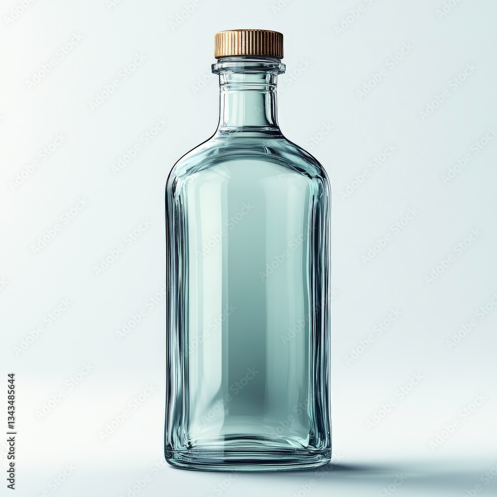 A glossy mint green glass bottle with a cylindrical body and a slightly tapered neck, exuding freshness. A glossy mint green glass bottle with a cylindrical body and a slightly tapered neck, exuding freshness.