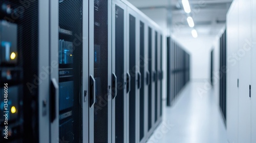 State-of-the-Art Climate-Controlled Warehouse for Electronics Components with Copy Space