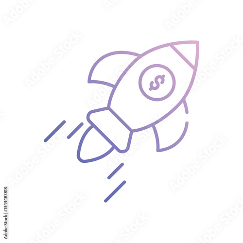 Launch vector icon stock illustration 