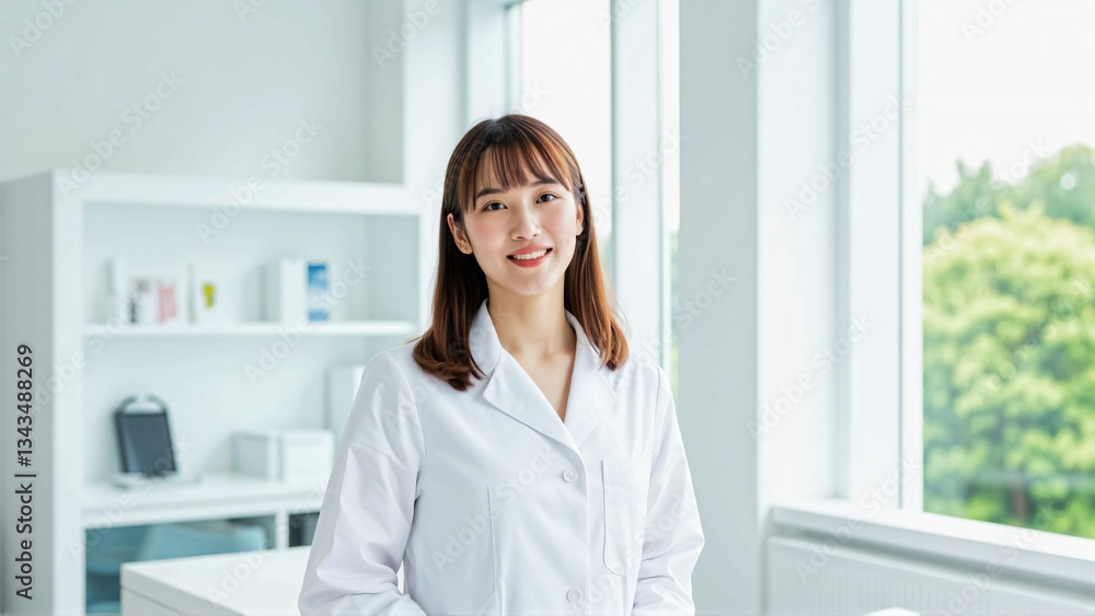 Asian Female Healthcare Professional in a Private Medical Clinic: Skilled Doctor Providing Quality Medical Care in a Clean and Modern Facility Asian Female Healthcare Professional in a Private Medical Clinic: Skilled Doctor Providing Quality Medical Care in a Clean and Modern Facility