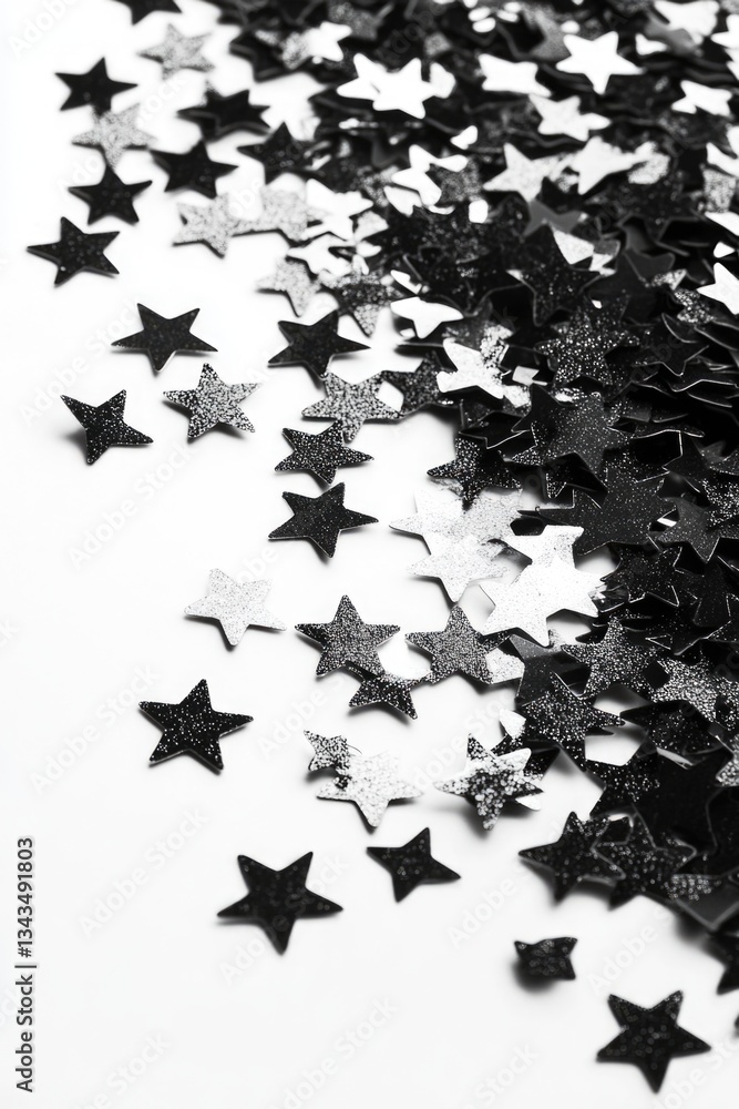 Naklejka premium A collection of shiny stars on a white background