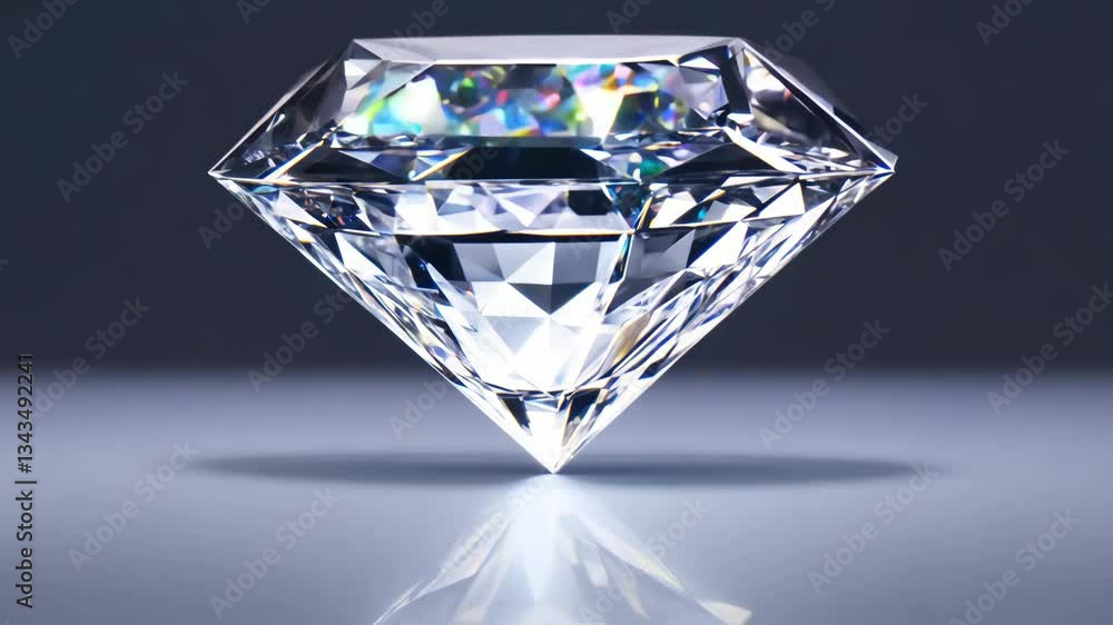 A diamond is on a table. It is a large diamond A diamond is on a table. It is a large diamond