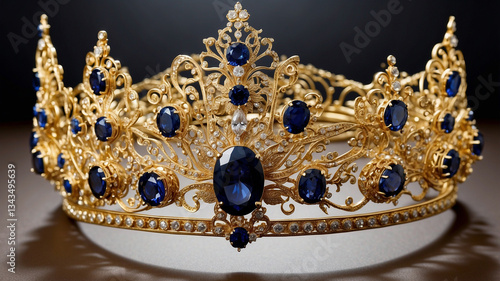 golden crown isolated on white background