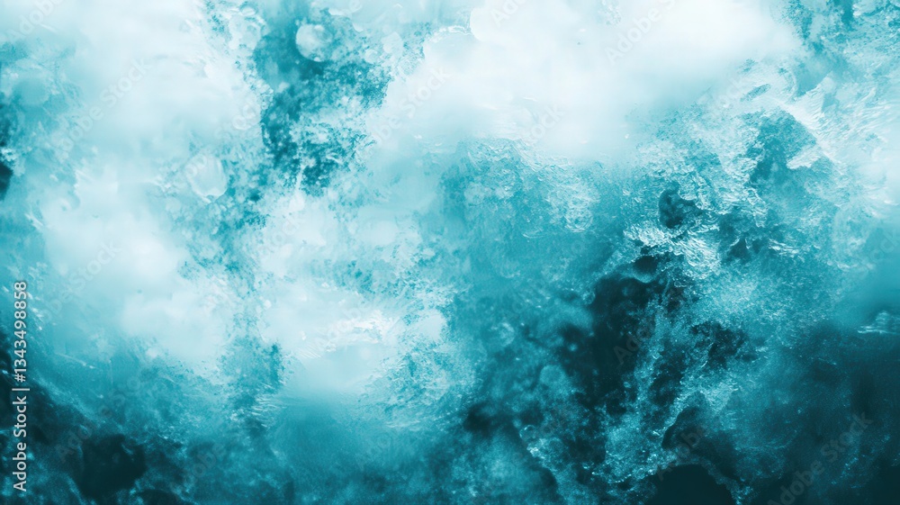 Obraz premium Teal and White Abstract Swirl Texture