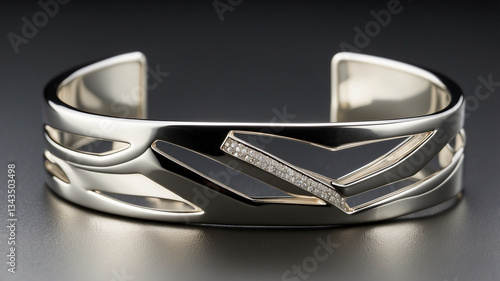 silver ring with diamonds