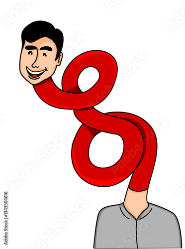 This is an illustration of a crazy head