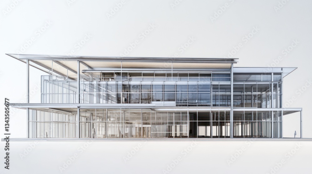 Modern Architectural Building Exterior, Empty Structure, Architectural Design, Interior View, Render, Stock Photo Modern Architectural Building Exterior, Empty Structure, Architectural Design, Interior View, Render, Stock Photo