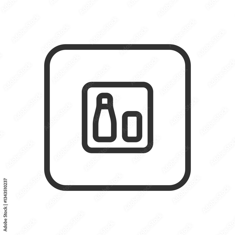 Minibar Drink Icon - Modern Simple Flat Vector for Web and Mobile Minibar Drink Icon - Modern Simple Flat Vector for Web and Mobile