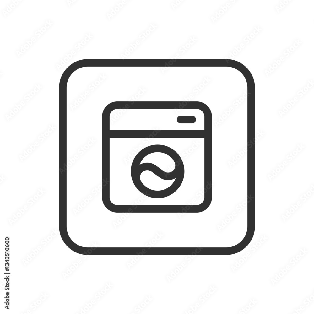 Washing Machine Appliance Icon - Modern Simple Flat Vector for Web and Mobile Washing Machine Appliance Icon - Modern Simple Flat Vector for Web and Mobile