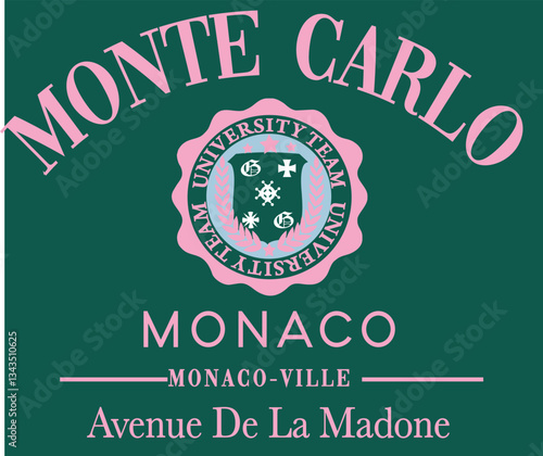 Monte Carlo France monaco french Club Nautical Varsity College colleigiate teams sail health USA Trending Anchor Whreaf Graphic Tee t-shirt logo slogan graphic artwork typography tote badge emblem 