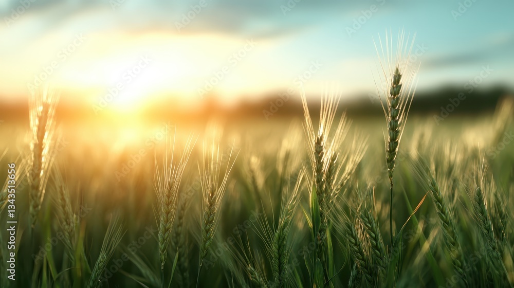 A captivating view of golden wheat swaying gently in the breeze under a warm sunset sky, symbolizing abundance, growth, and the beauty of rural landscapes and natural life. A captivating view of golden wheat swaying gently in the breeze under a warm sunset sky, symbolizing abundance, growth, and the beauty of rural landscapes and natural life.