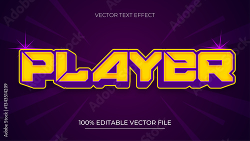 Player text effect editable Esports and Gaming text style