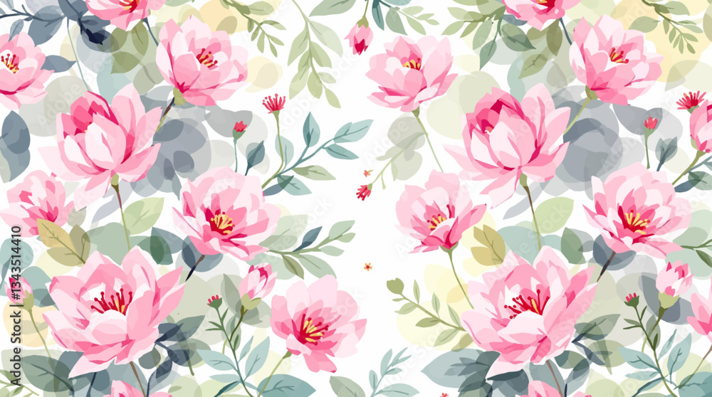 Fototapeta premium seamless pattern with tulips