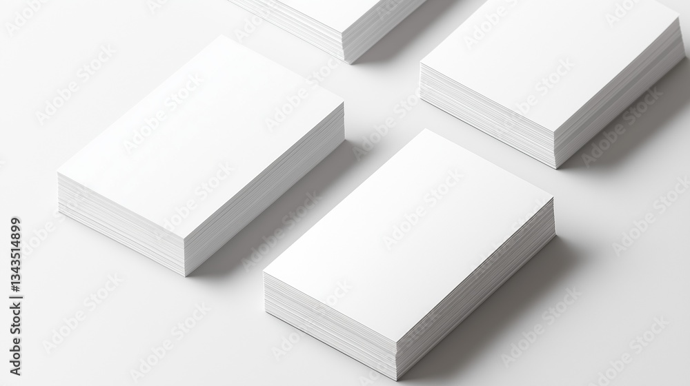 30 white business card mockups, with a plain and clean background, and no text on the cards. 30 white business card mockups, with a plain and clean background, and no text on the cards.