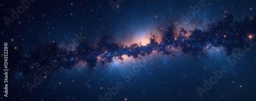 Sparkling starlight fills the vast expanse of a blackened sky, stars, space