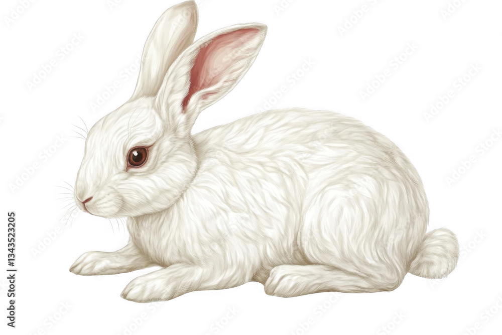 Obraz premium White Rabbit Isolated Pet Cute.