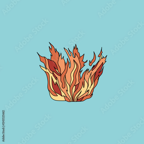 Minimalist Flame Illustration