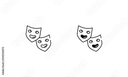 Entertainment icons set vector stock illustration